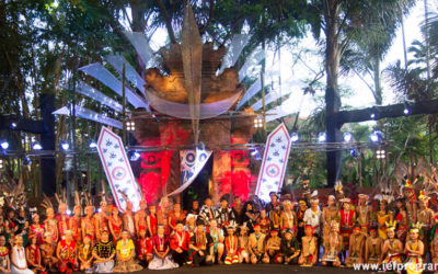 Suku Mentawai performs at the Indigenous Celebration Festival, Bali