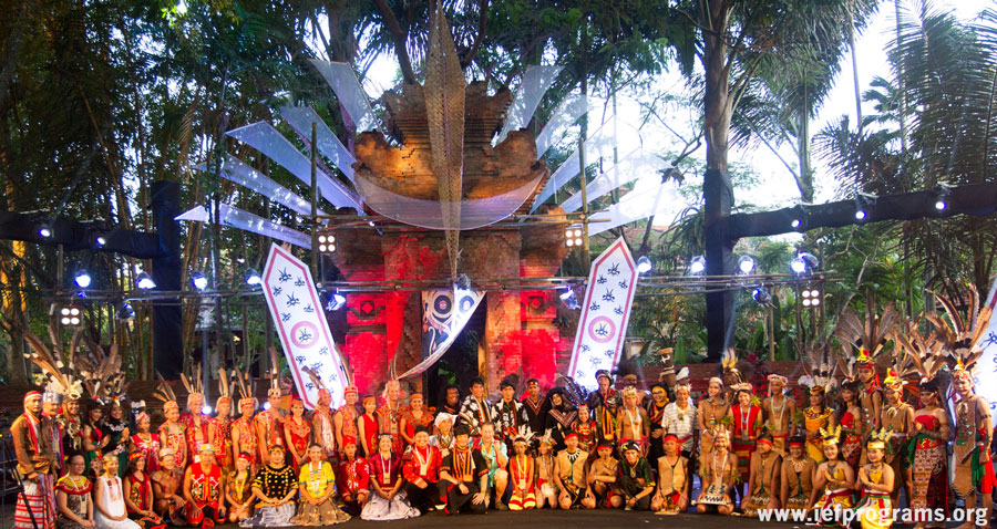 Suku Mentawai performs at the Indigenous Celebration Festival, Bali
