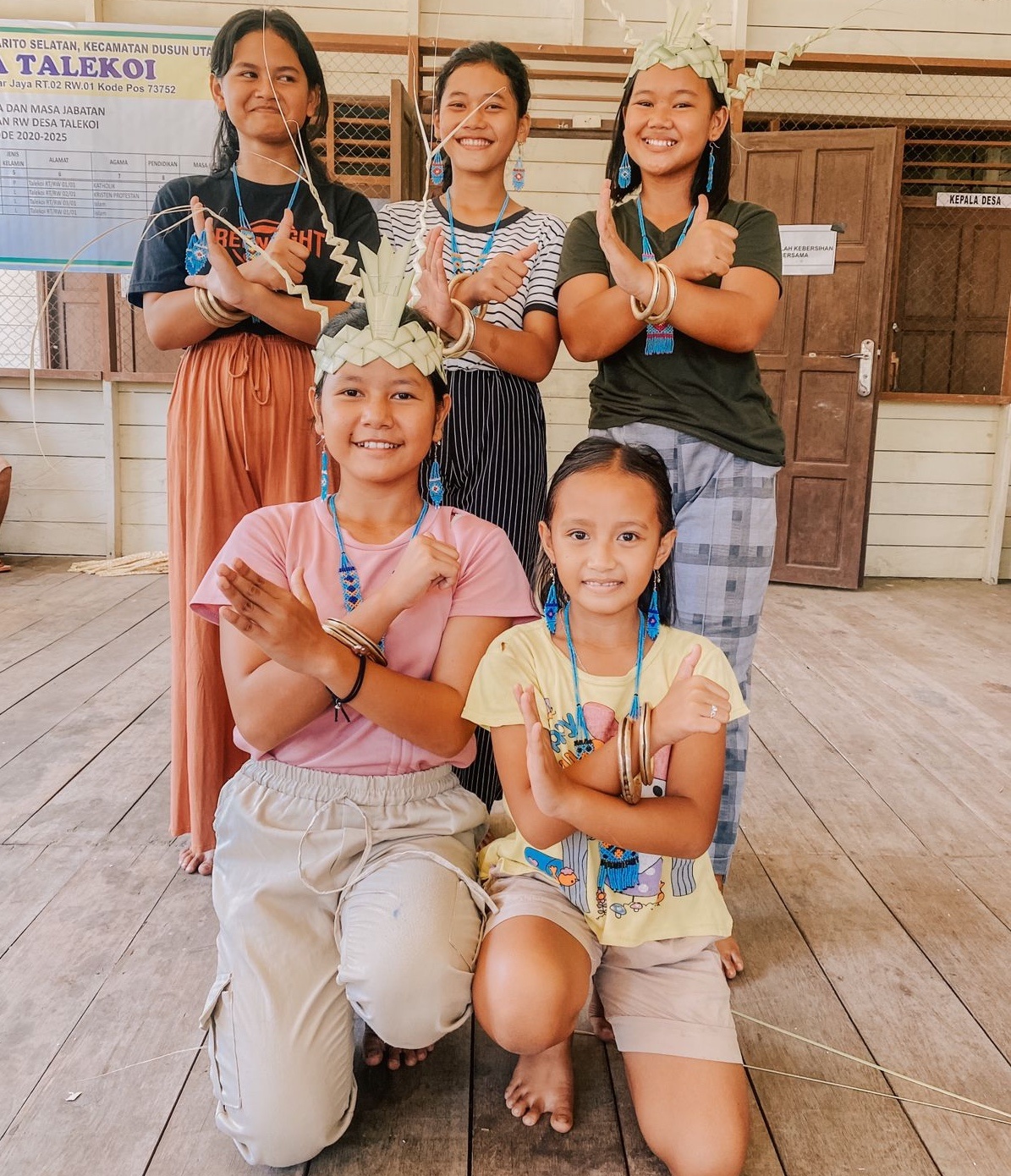 Yang Dayal students participating in Ranu Welum's Sekolah Adat Anri Arai Atei cultural education program.